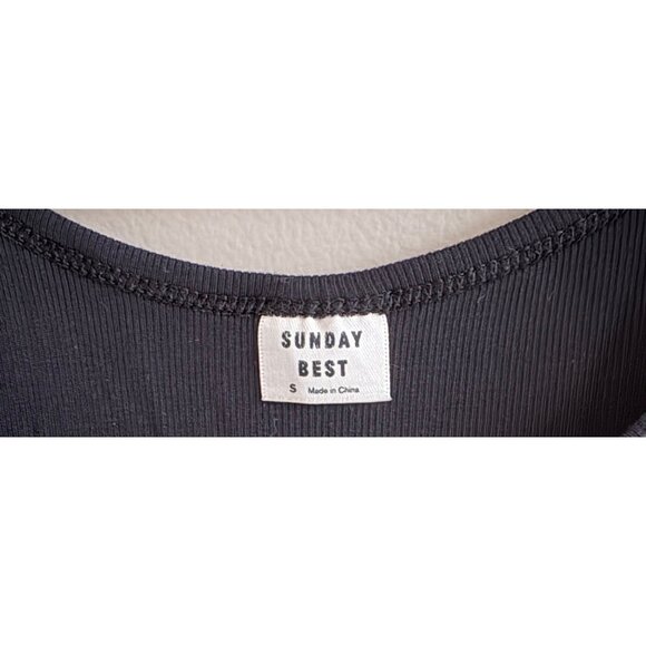 Aritzia Sunday Best Top Bundle Honor Rib Long Sleeve +  Lola Henley Tank Size S - Picture 9 of 13